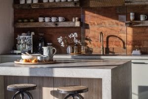 Custom kitchen in Kangaroo Valley home by Kane Barrett builder