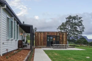 Exterior of new build cottage in Kangaroo Valley