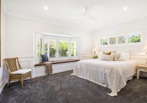 Bedroom in renovated Berry NSW home